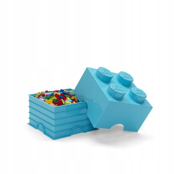 LEGO STORAGE BOX FOR BRICKS, 4, AZURE, 25 cm, 40031743