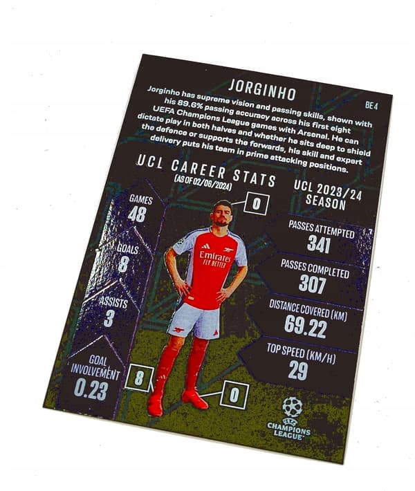MATCH ATTAX 2024/25 CARD. BE4 JORGINHO / BLACK EDGE EDITION