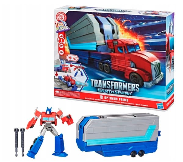 TRANSFORMERS PLAY SET: OPTIMUS PRIME COMBAT TRAILER TOY FIGURE
