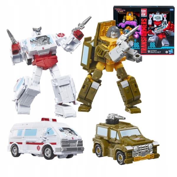 TRANSFORMERS STUDIO 2-PACK FIGURE SET: BRAWN THE AUTO ROBOT AND RATCHET THE AUTOBOT