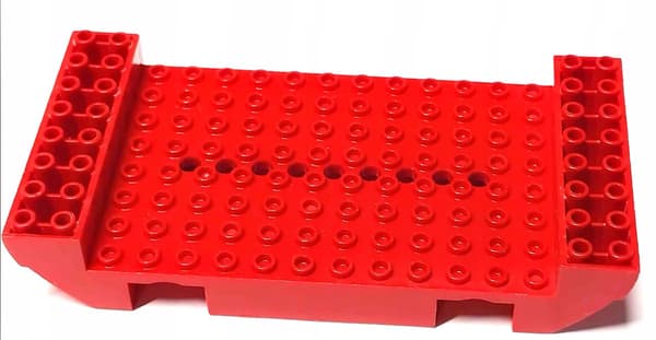 045a6. Lego 2560 ship hull 8x16 – 1 piece, red