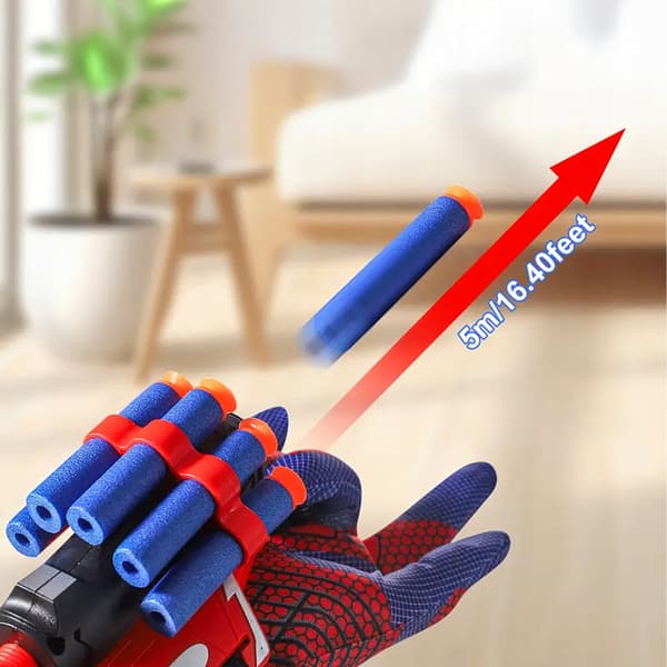 SPIDER-MAN GLOVE WITH ARROW LAUNCHER + 5 Arrows