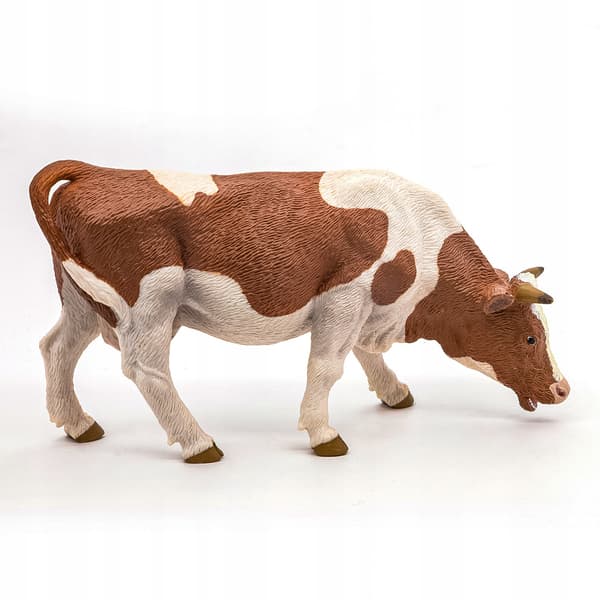 PAPO SIMMENTAL COW FIGURINE GRAZING