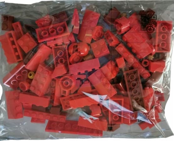 LEGO Bricks – Red Mix – NEW, in plastic wrap