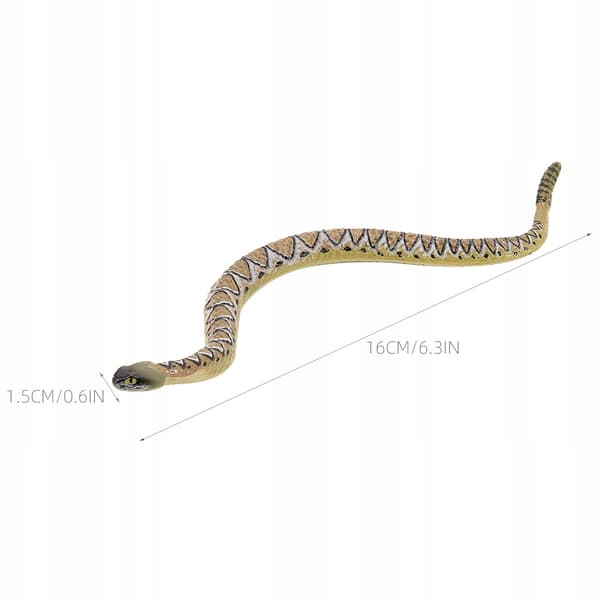 2 PCS. DECORATIVE PVC SNAKE FIGURINE, DURABLE AND REALISTIC