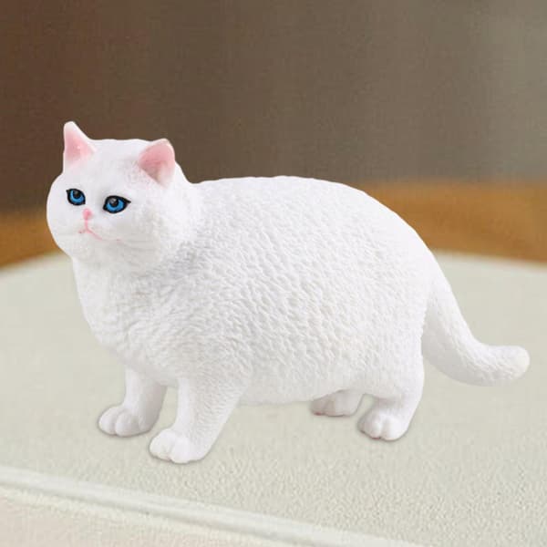 Realistic cat figurine – Educational Toys Collection: White Cat Simulation
