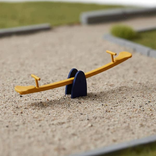 1/64-scale exercise machines in the park. Realistic design. Hand-painted saw
