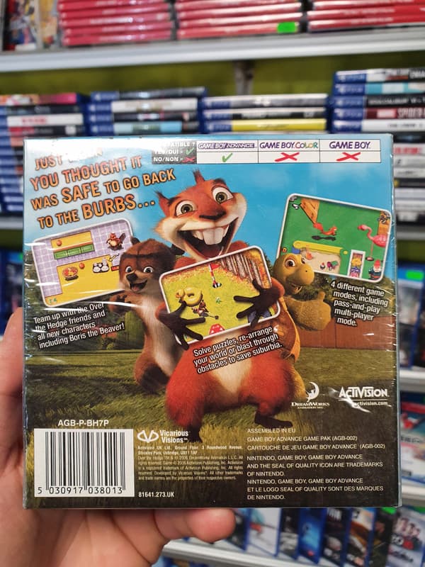 OVER THE HEDGE GBA GAME BOY ADVANCE NEW