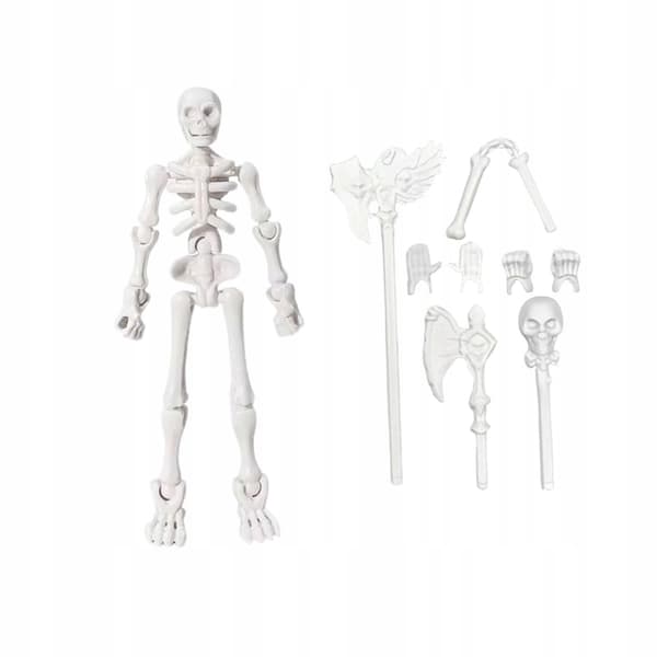 5-inch Halloween Decor: Poseable Skeleton – Versatile and Lightweight, Style A