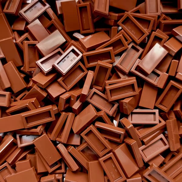 LEGO 1x2 Brown Tile RB 4211151 3069b – 100 pieces