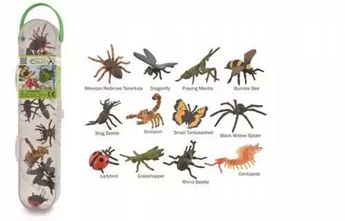MINI INSECTS AND SPIDERS SET (12 PIECES)