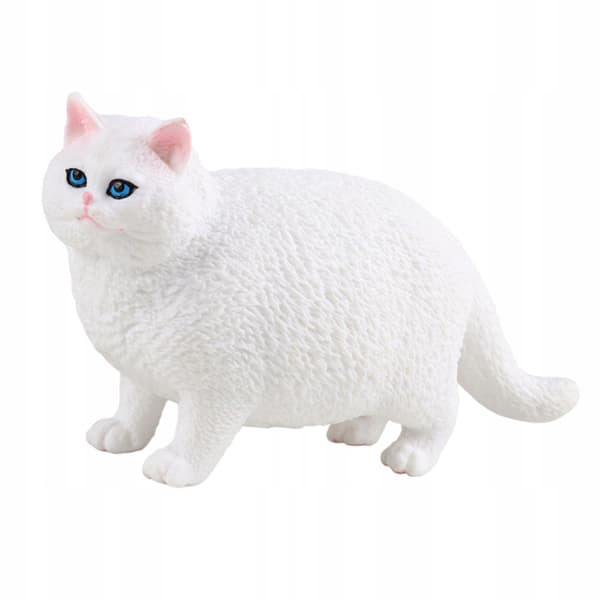 Realistic cat figurine – Educational Toys Collection: White Cat Simulation