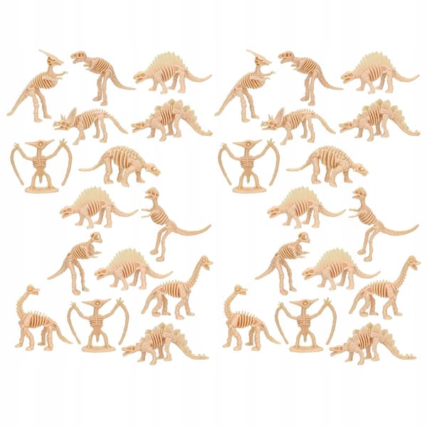 60 BEIGE PVC DINOSAUR SKELETON FIGURINES – EDUCATIONAL GIFTS