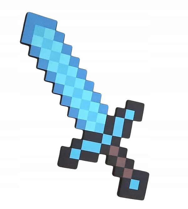 MINECRAFT DIAMOND SWORD + PICKAXE TOY FIGURINE