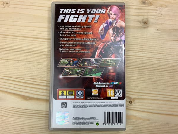 TEKKEN 6 – PSP disc, in excellent condition, complete set