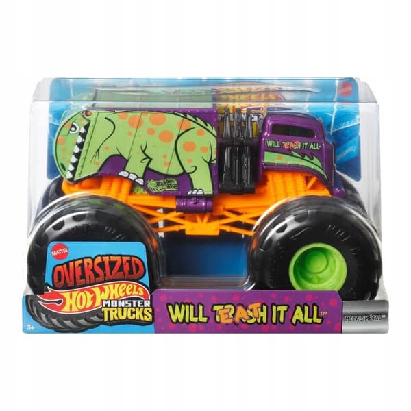 HOT WHEELS – MONSTER TRUCKS OVERSIZED – WILL TRASH/EAT IT ALL