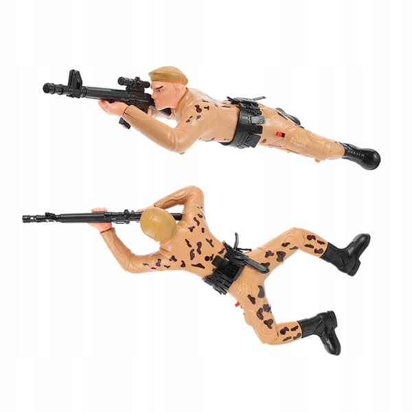 2 PLASTIC CRAWLING ARMY SOLDIERS FOR BOYS
