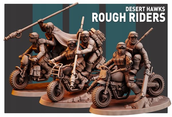 ROUGH RIDERS x3 Red Pilgrim Miniatures