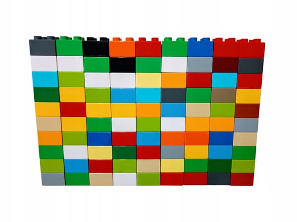 Lego Duplo 2x2 bricks, 3437, assorted colours, 90 pieces