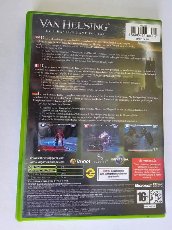VAN HELSING Microsoft Xbox