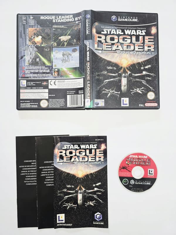 STAR WARS ROGUE LEADER ROGUE SQUADRON II GAMECUBE 3xA