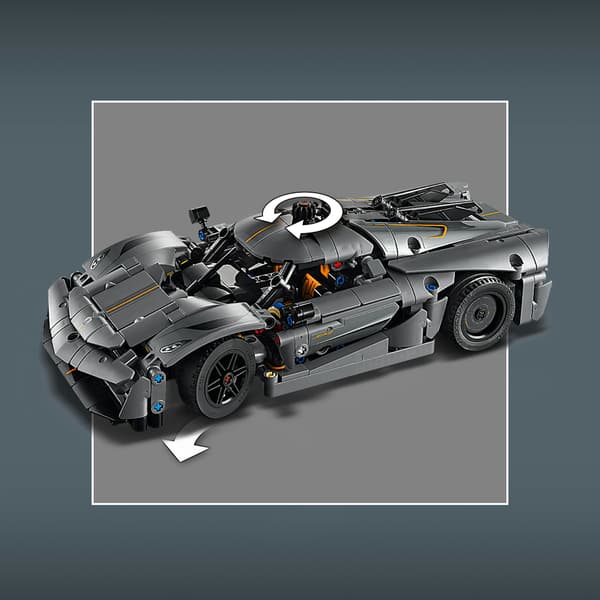 LEGO Technic 42173 Koenigsegg Jesko Absolut Grey Hypercar