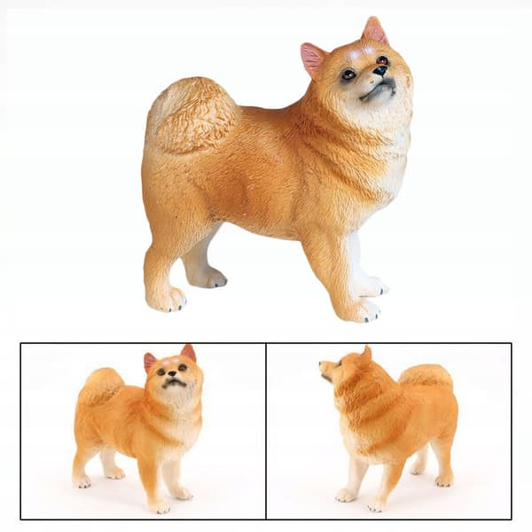YELLOW PLASTIC ORNAMENT – REALISTIC MODEL OF A DOG