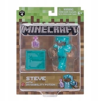 MINECRAFT STEVE FIGURINE WITH THE INVISIBILITY POTION
