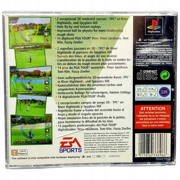 PGA TOUR 96 for PlayStation (PSX, PS1)