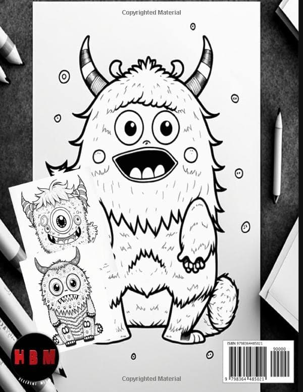 Colouring Book: Cute Monsters #1