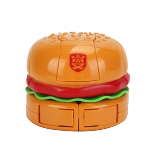 Hamburger Robot Action Figure, Transformable Toy for Children, Boys