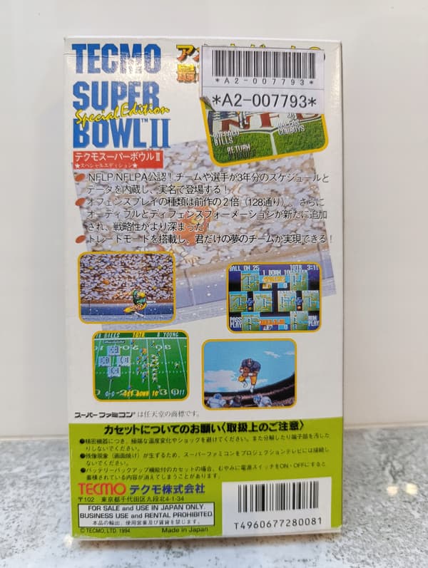 Tecmo Super Bowl 2 Special Edition SNES NTSC-J