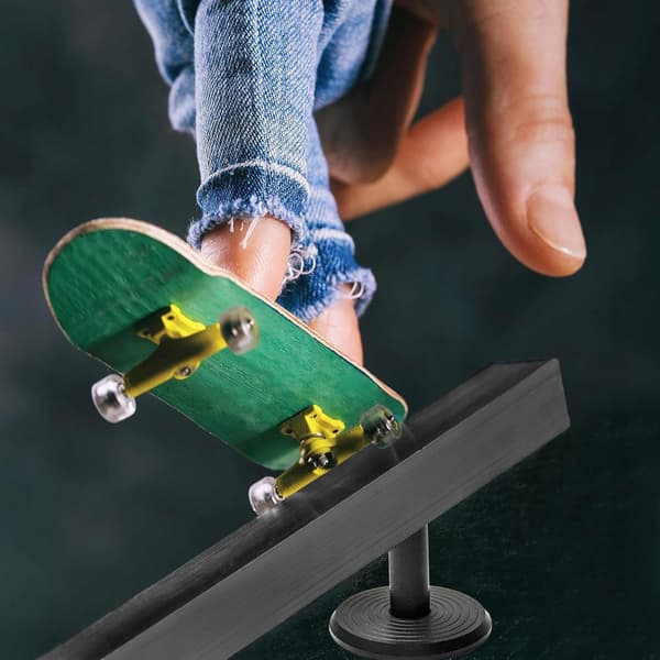 Fingerboard Round Rail Prop Fingerboard Deck Gift Silver Fingerpicks