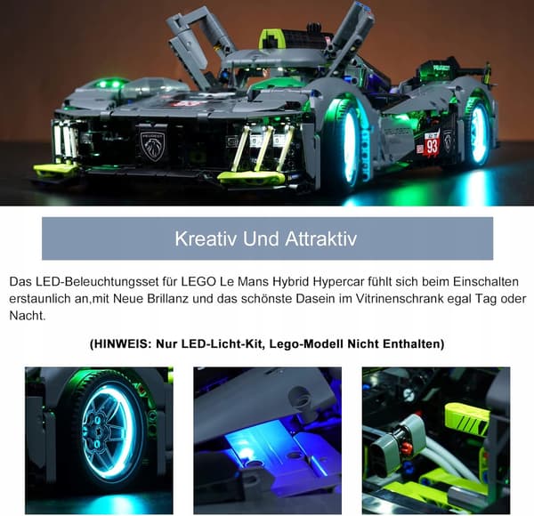 LED Lighting Set for Technic Peugeot 42156 – Building Block Lighting