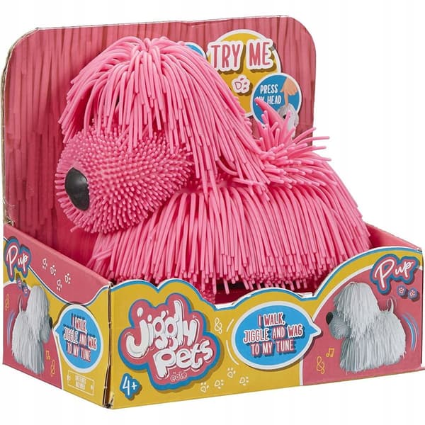 Eolo Jiggly Pink Dog Soft Toy
