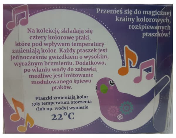 COLOUR-CHANGING SINGING BIRD – pink