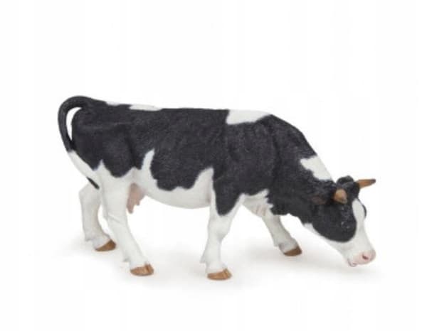 PAPO WHITE COW FIGURINE WITH BLACK SPOTS