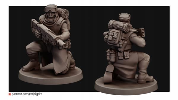 Desert Hawks Frontline Team x5 Red Pilgrim-miniatyr