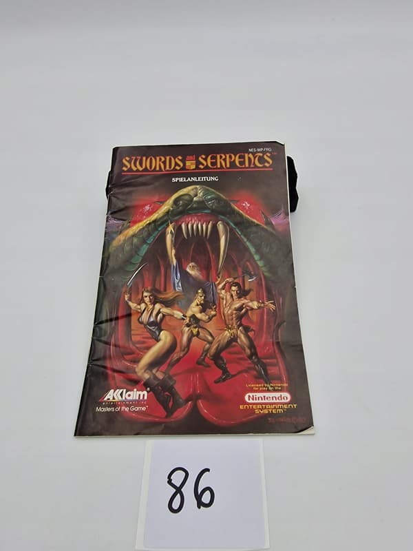NINTENDO NES SWORDS AND SERPENTS