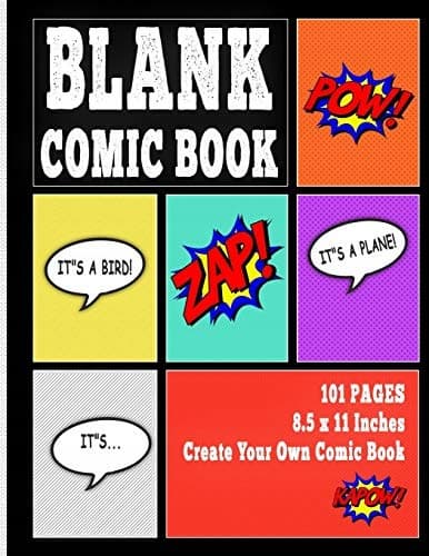 Blank Comic Book: 101 pages, 8.5 x 11 inches, create your own comic books