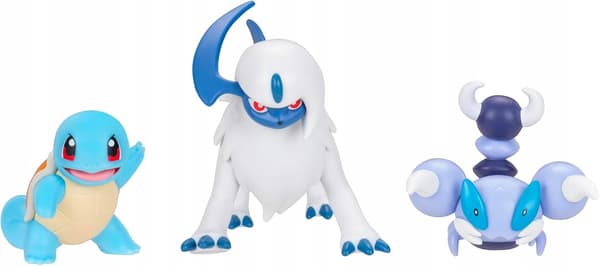 POKEMON 3-Pack Figure Set: Squirtle, Absol, Skorupi