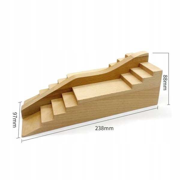 A solid wood toe-skating ramp for practising Ollies, with an elegant design – Spot B
