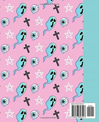 Spooky Pastel Goth Pattern Composition Notebook, Wide-ruled: Halloween Com