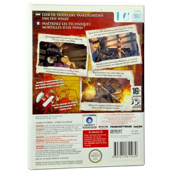Tenchu: Shadow Assassins – Nintendo Wii boxed version
