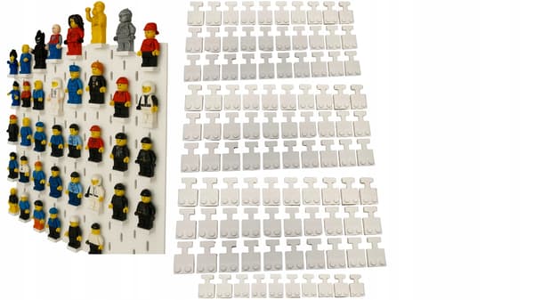 100 PIECES IKEA SKADIS BOARD HOLDER FOR MINI LEGO FIGURES – WHITE