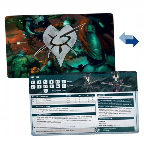 WARHAMMER 40,000 Datasheet Cards: Drukhari