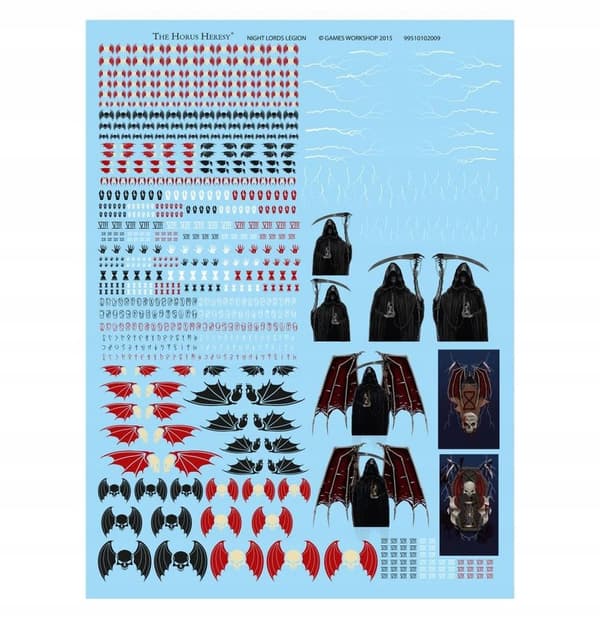 Night Lords Legion Transfer Decal Sheet