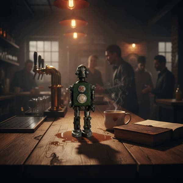 Retro robot figurine Handcrafted industrial robot decoration