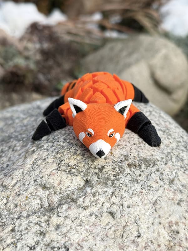 Red Panda 3D – segmented, movable, flexible figurine, toy