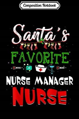 Composition Notebook: Santa’s Favourite Nurse Practitioner – Christmas Red Pla